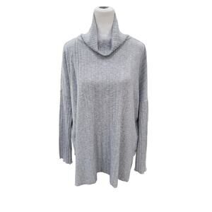 Out From Under Women's Turtleneck Sweater Grey‎ Size Small Tunic Pullover
